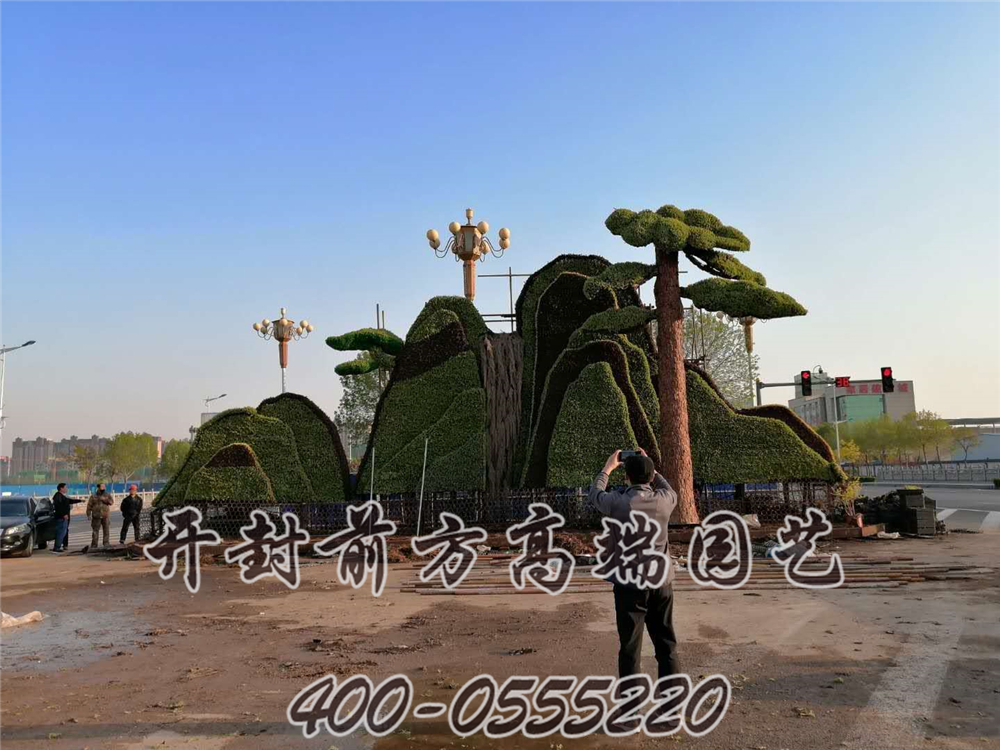 2020年春季衡水市街道五色草造型修復(fù)